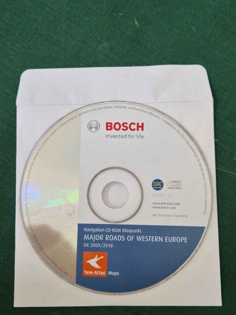 Navigatie CD-ROM Bosch - Major roads of Western Europe, Ophalen of Verzenden, Gebruikt, Overige soorten, Overige typen