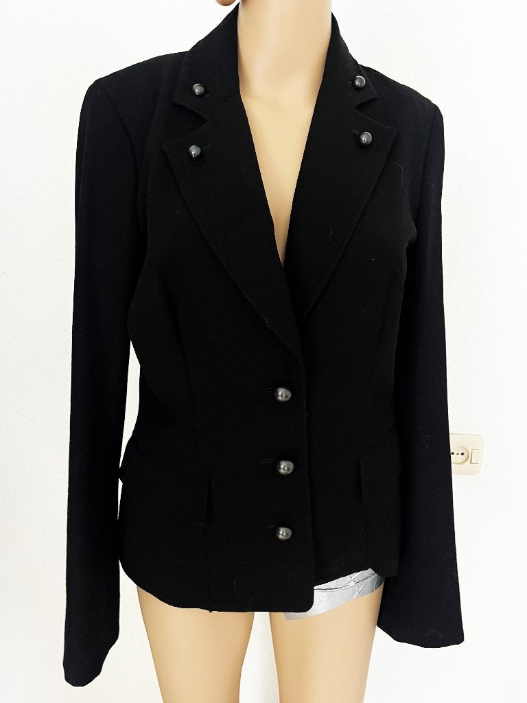 zgan elegante gevoerde colbert van Gianfranco Ferre maat 38, Kleding | Dames, Maat 38/40 (M), Zwart, Ophalen of Verzenden, Jasje