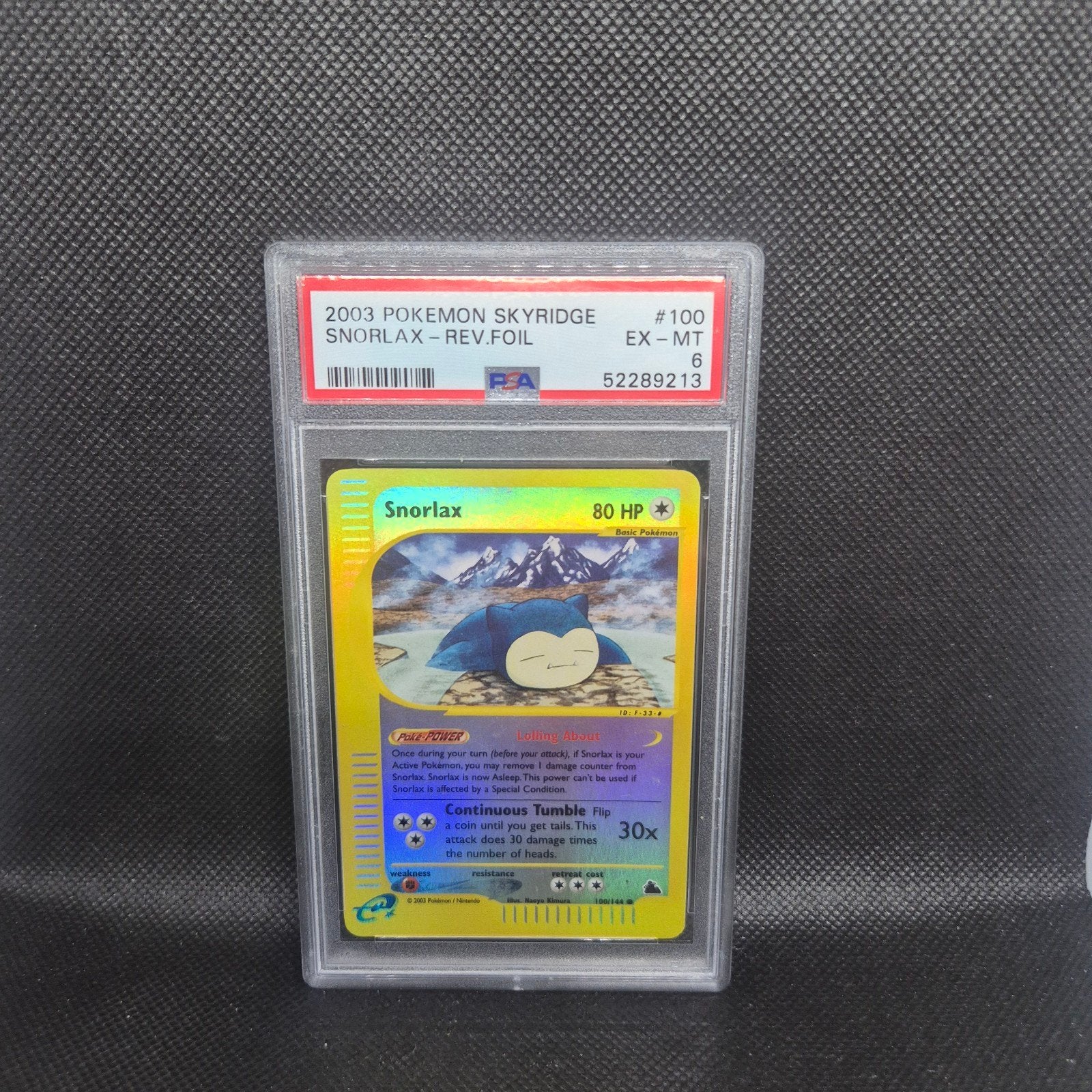 Snorlax Rev Foil Skyridge PSA 6, Ophalen of Verzenden, Zo goed als nieuw, Foil