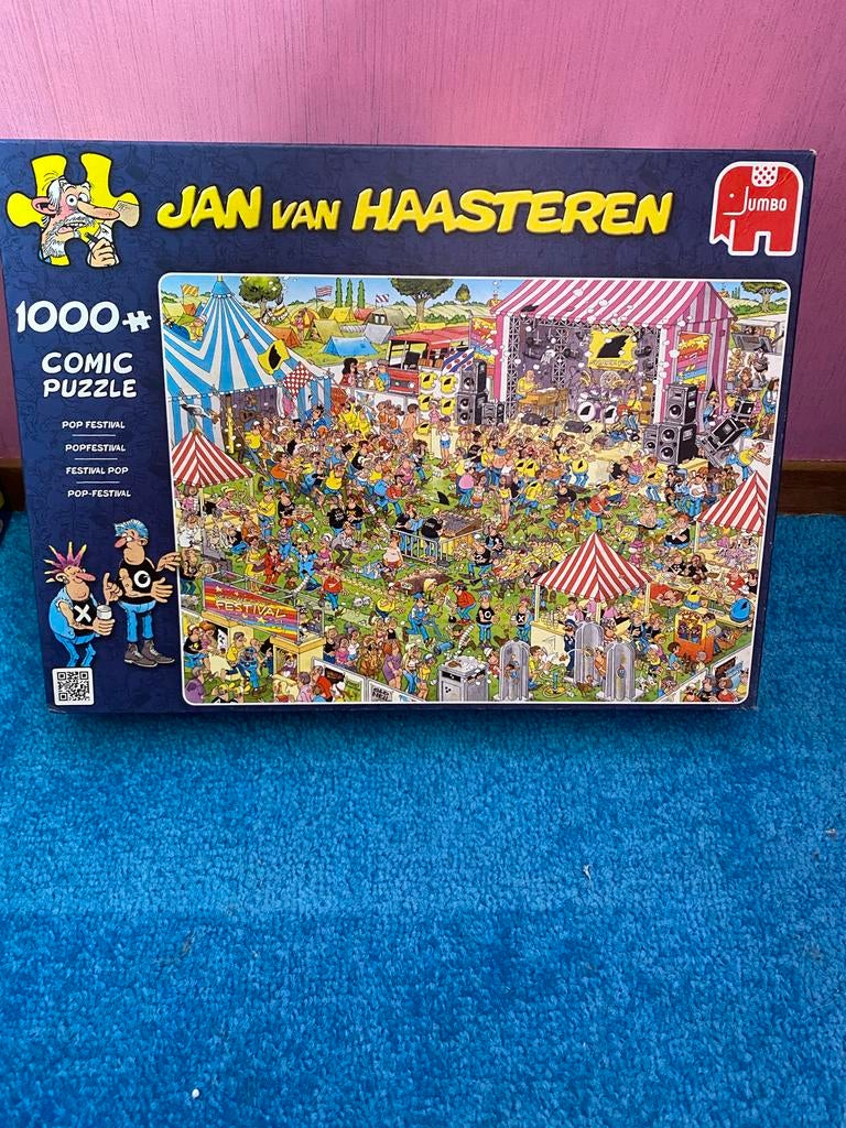 Jan van Haasteren 1000 stukjes - Pop Festival, Ophalen of Verzenden, 500 t/m 1500 stukjes, Zo goed als nieuw, Legpuzzel