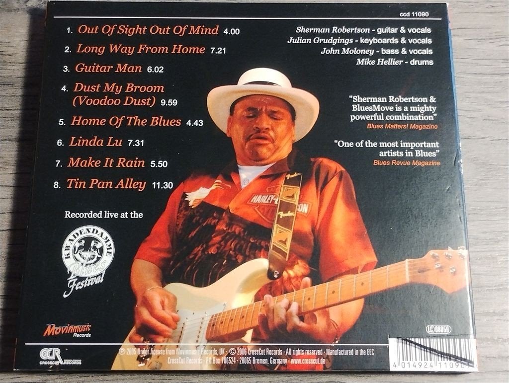 Sherman Robertson & BluesMove - Guitar Man Live, Ophalen of Verzenden, Zo goed als nieuw, Jazz