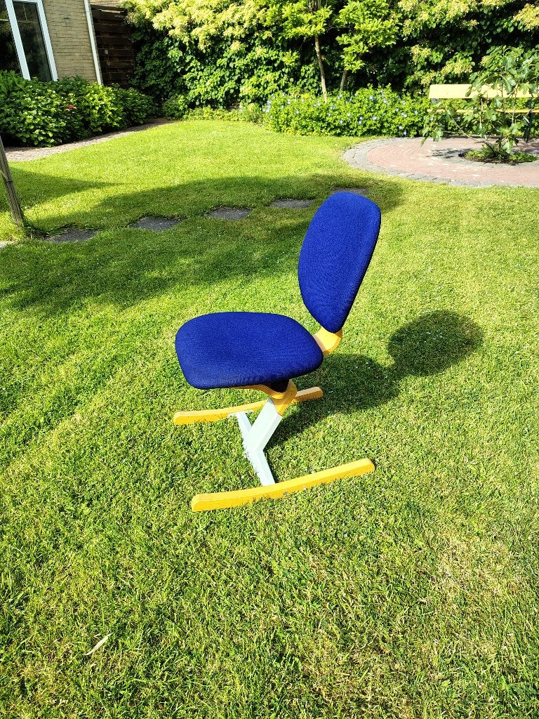 Moizi 7 bureaustoel, Huis en Inrichting, Bureaustoelen, Gebruikt, Bureaustoel, Blauw, Ergonomisch, Ophalen