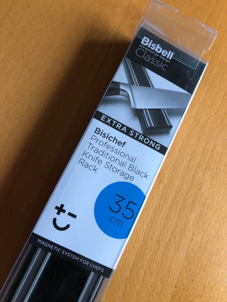 Bisbell messenmagneet zwart/rvs 35cm. Laatste twee., Ophalen of Verzenden, Nieuw