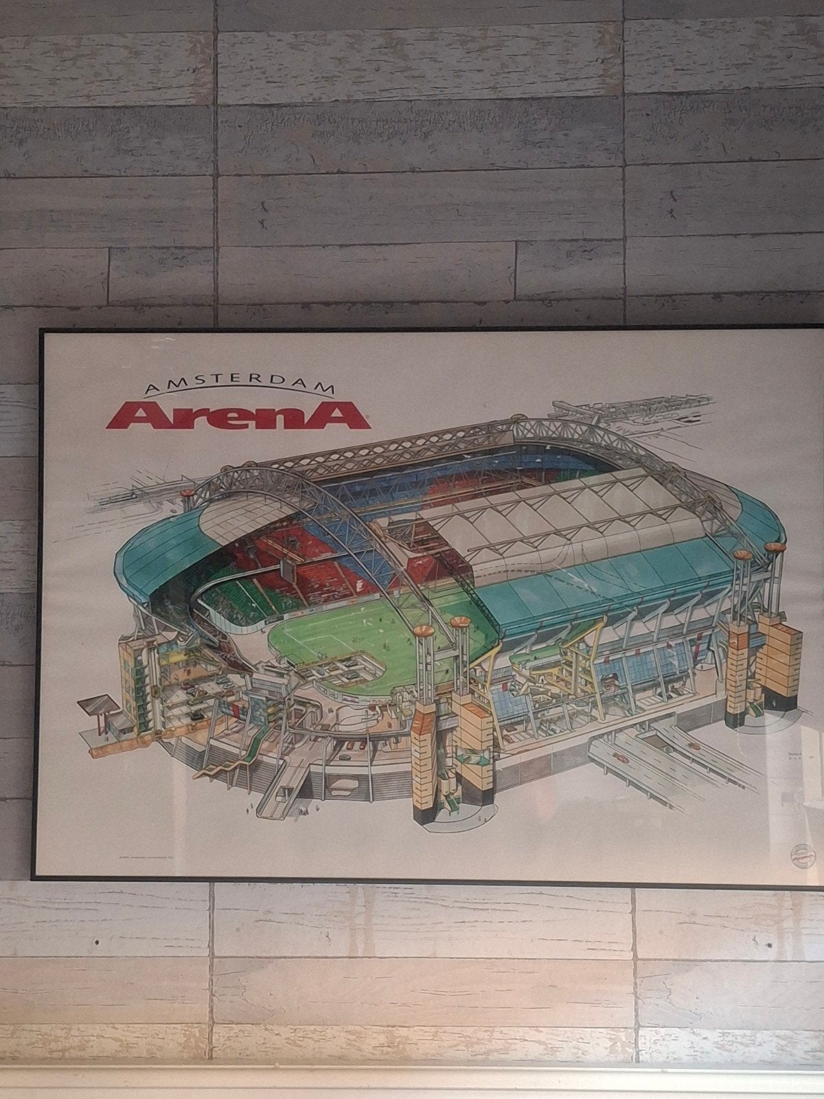 Amsterdam ArenA plattegrond Rudolf Das 1993 d Rudolf Das '93, Antiek en Kunst, Kunst | Tekeningen en Foto's, Ophalen of Verzenden