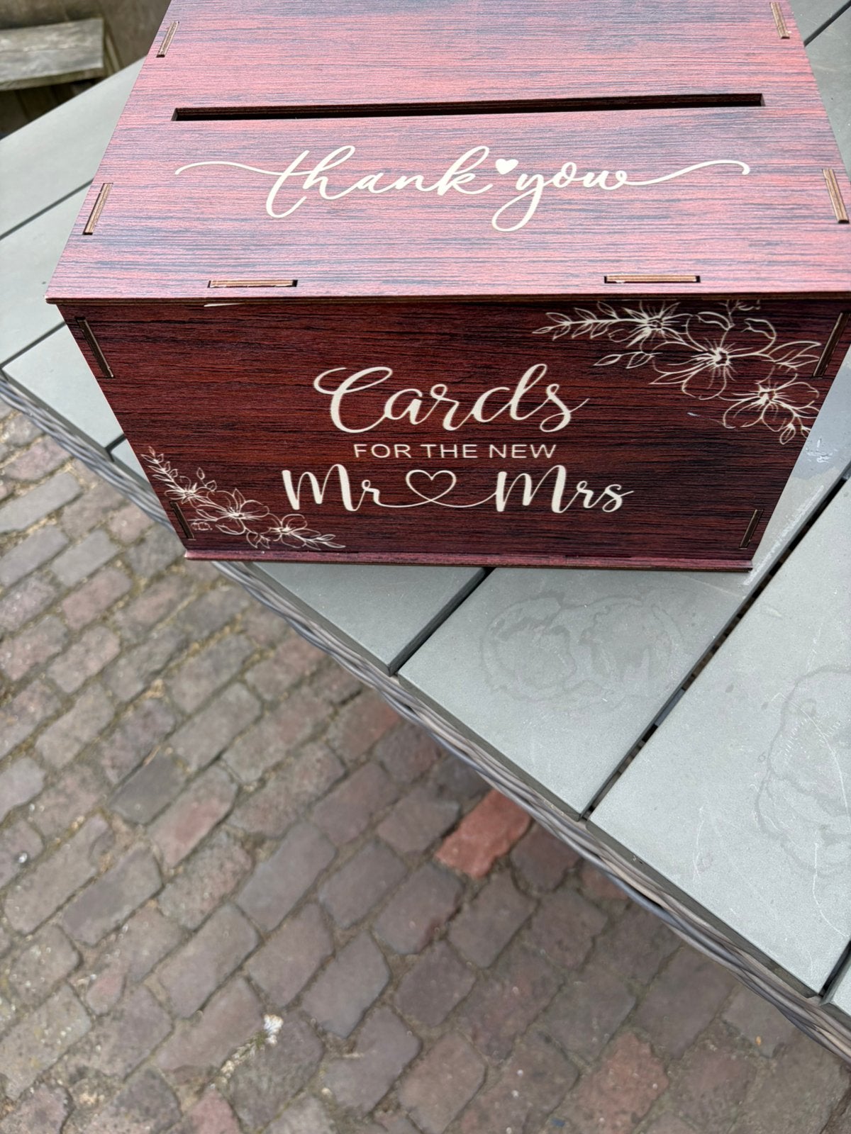 Kaarten box bruiloft, Ophalen of Verzenden, Zo goed als nieuw, Versiering, Geboorte of Huwelijk