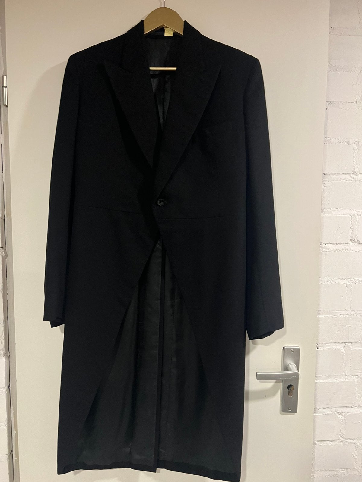 mooie zwarte authentieke frakjas, Kleding | Heren, Ophalen of Verzenden, Zo goed als nieuw, Maat 48/50 (M)