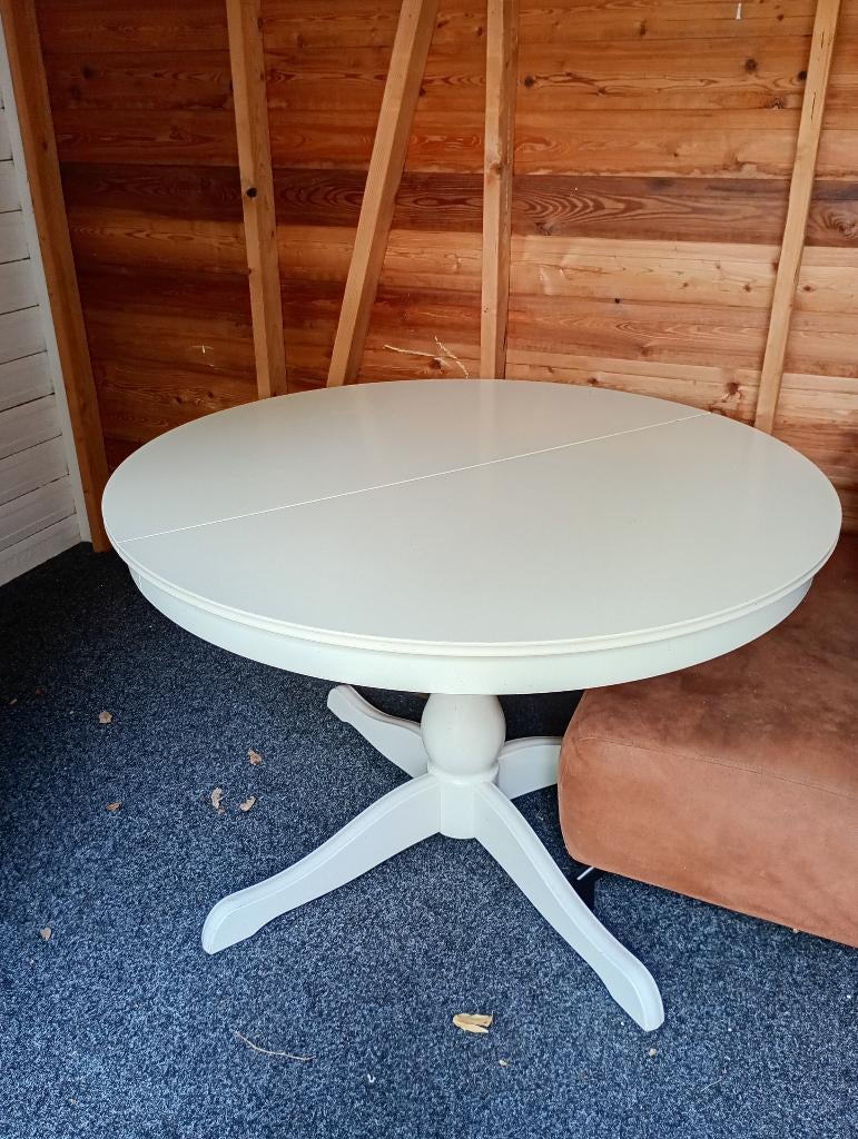 Ikea ingatorp uitschuifbare tafel wit, Huis en Inrichting, Tafels | Eettafels, Ophalen, Gebruikt, 100 tot 150 cm, 50 tot 100 cm
