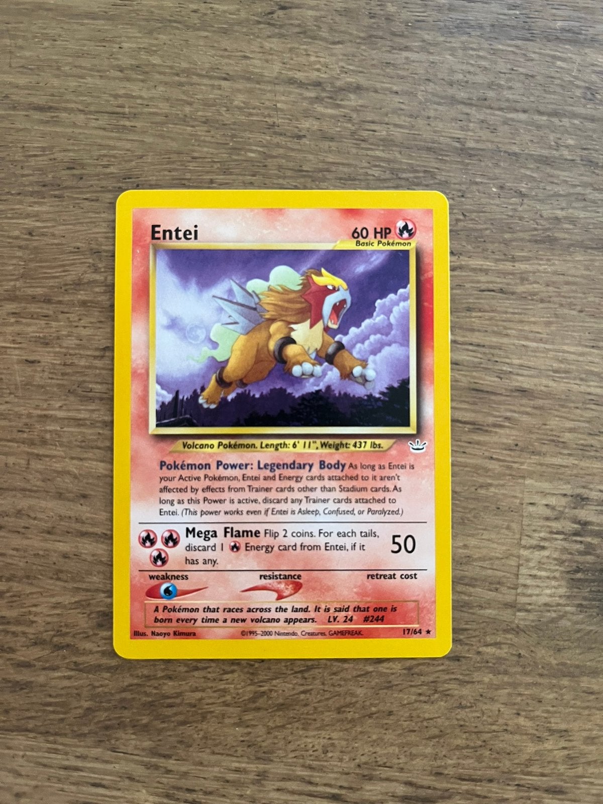 Entei 17/64 - Neo Revelation, Ophalen of Verzenden, Zo goed als nieuw, Losse kaart