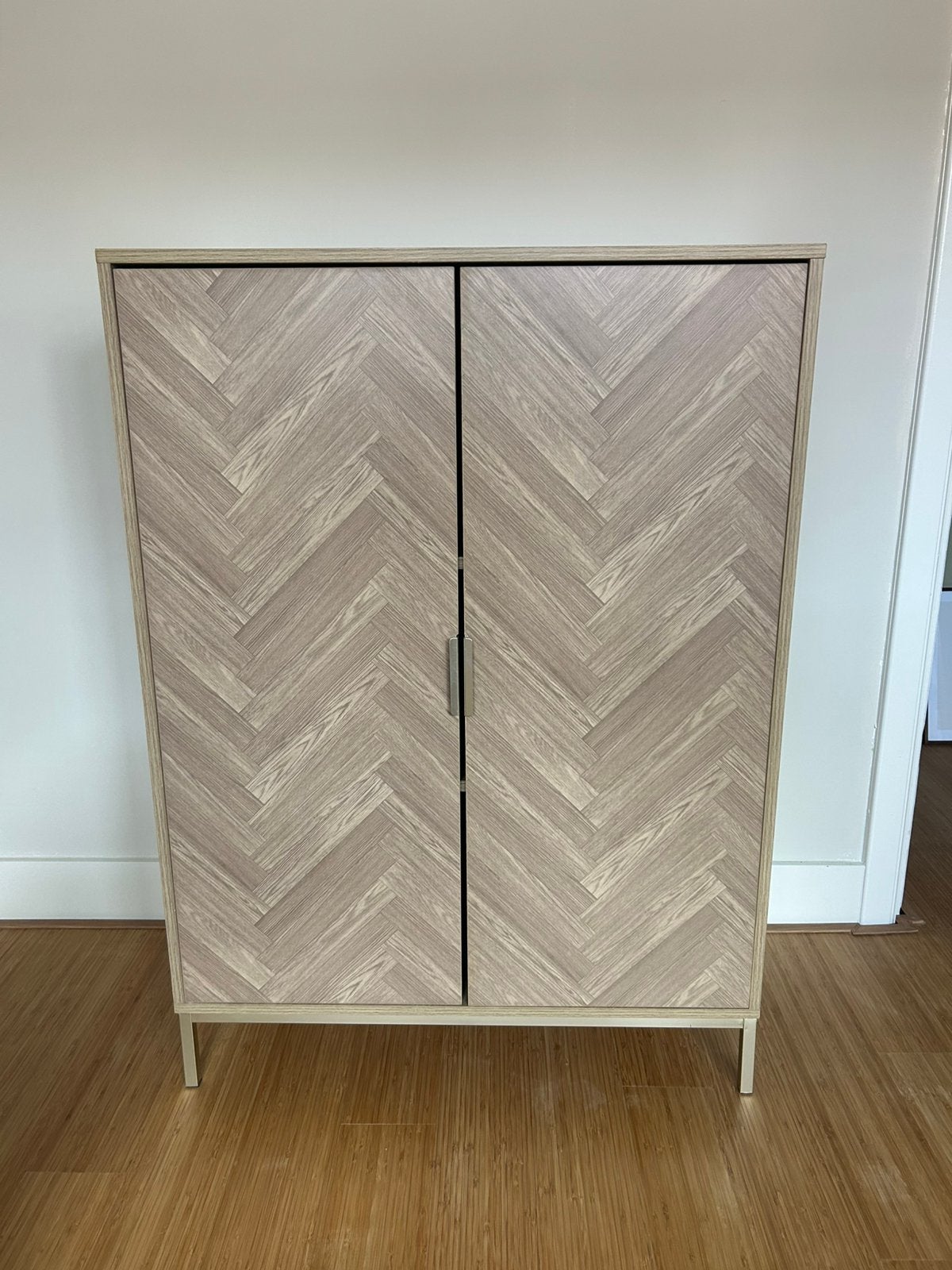 Kast met visgraat houtlook 110x80x40, Huis en Inrichting, Ophalen, 50 tot 100 cm, 25 tot 50 cm, Visgraat