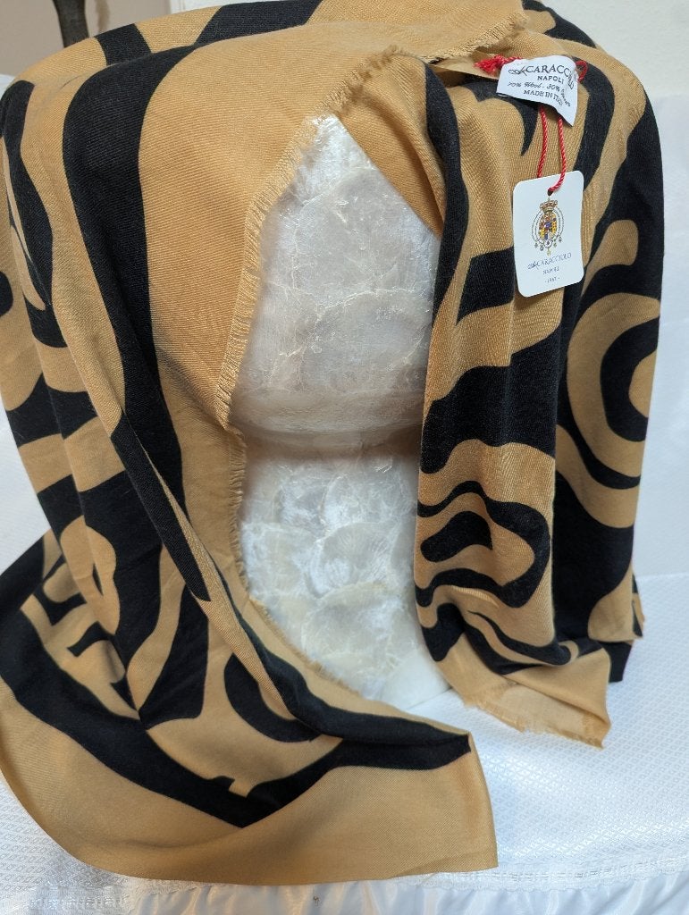Caracciolo kasjmier en wol sjaal, Kleding | Dames, Mutsen, Sjaals en Handschoenen, Maat 46/48 (XL) of groter, Nieuw, Ophalen of Verzenden