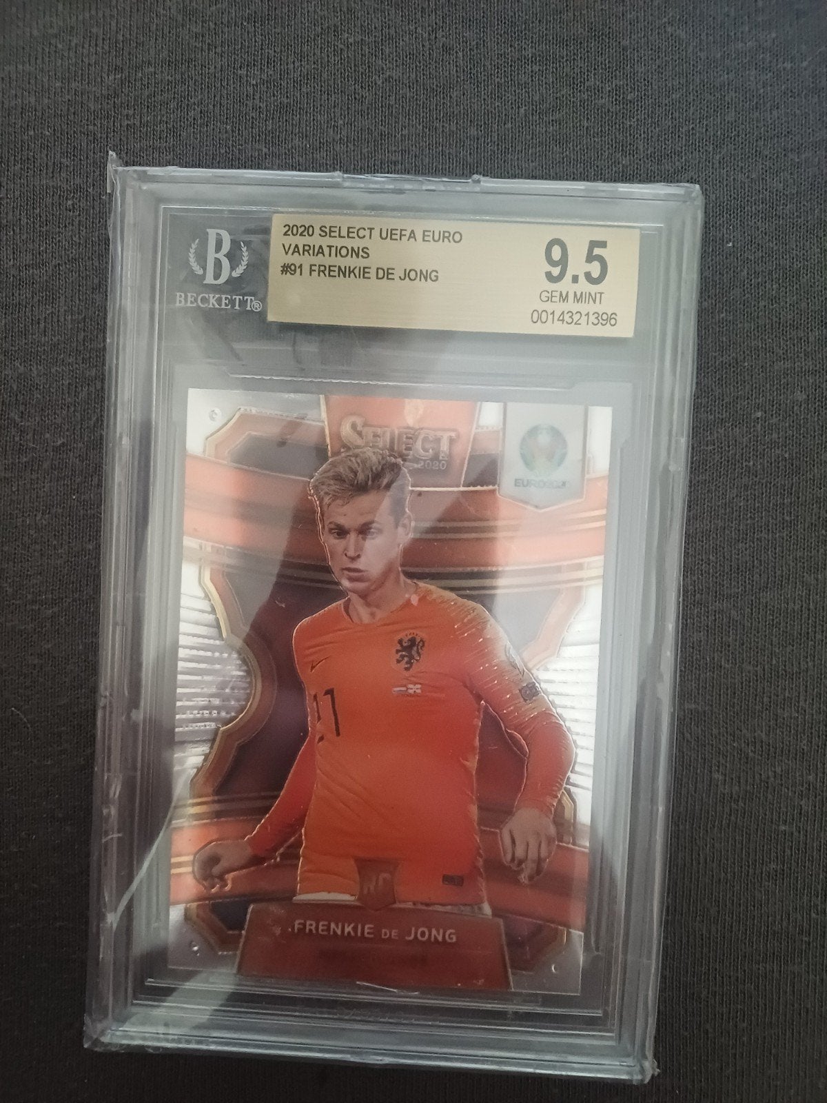 Frenkie de Jong Beckett 9.5 Slab - 2020 Select UEFA Euro, Verzamelen, Ophalen of Verzenden, Zo goed als nieuw, Buitenlandse clubs