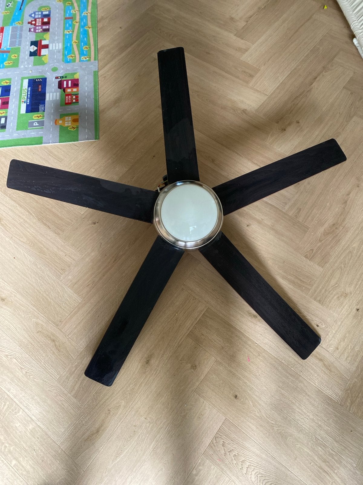 Plafondventilator met verlichting - Zwart/RVS