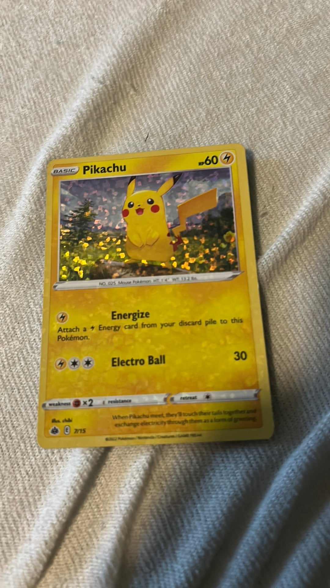 Pikachu pokemon kaart, Ophalen