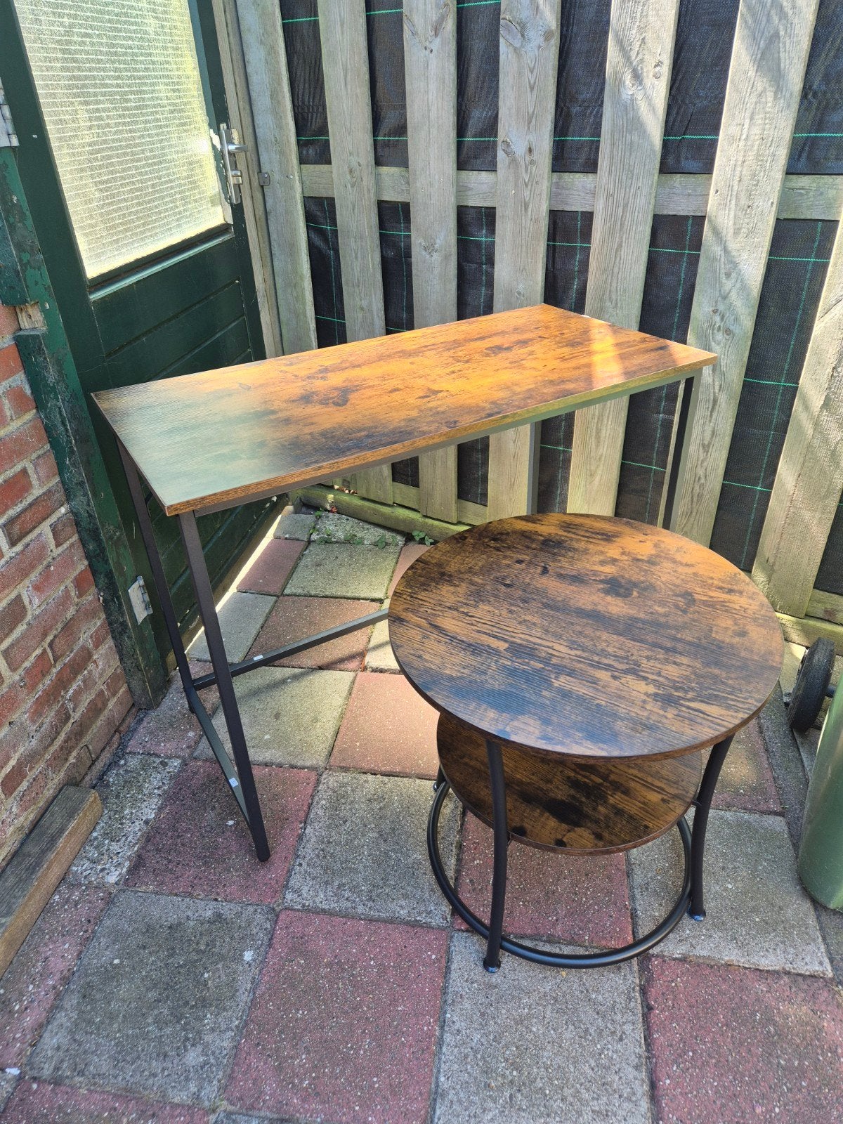 Industriële tafel set, mag ook los van elkaar., 50 – 75, Gebruikt, 50 tot 100 cm, 50 tot 100 cm