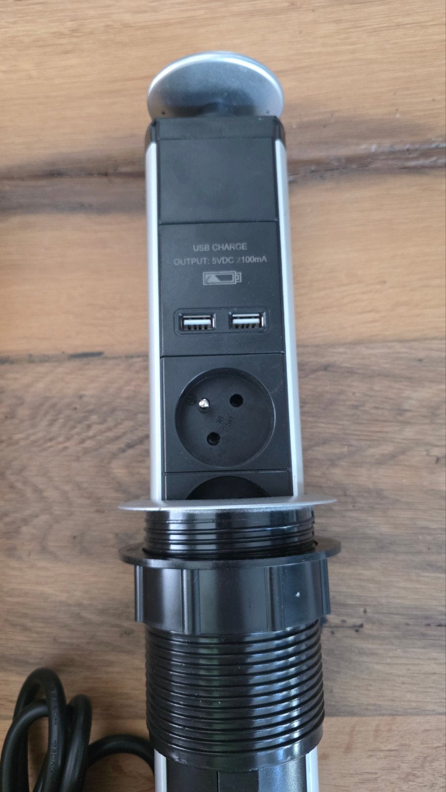 Perel Pop-up Stopcontact 3x 220V, 2x USB, Ophalen of Verzenden