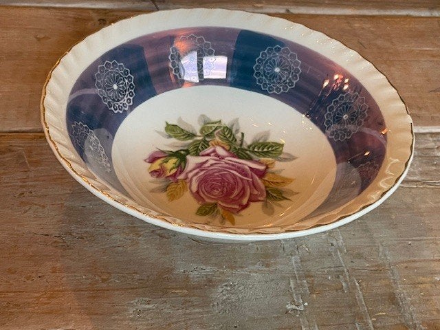 Vintage Japans schaaltje Mizuko porselein. Rozenmotief., Antiek en Kunst, Ophalen