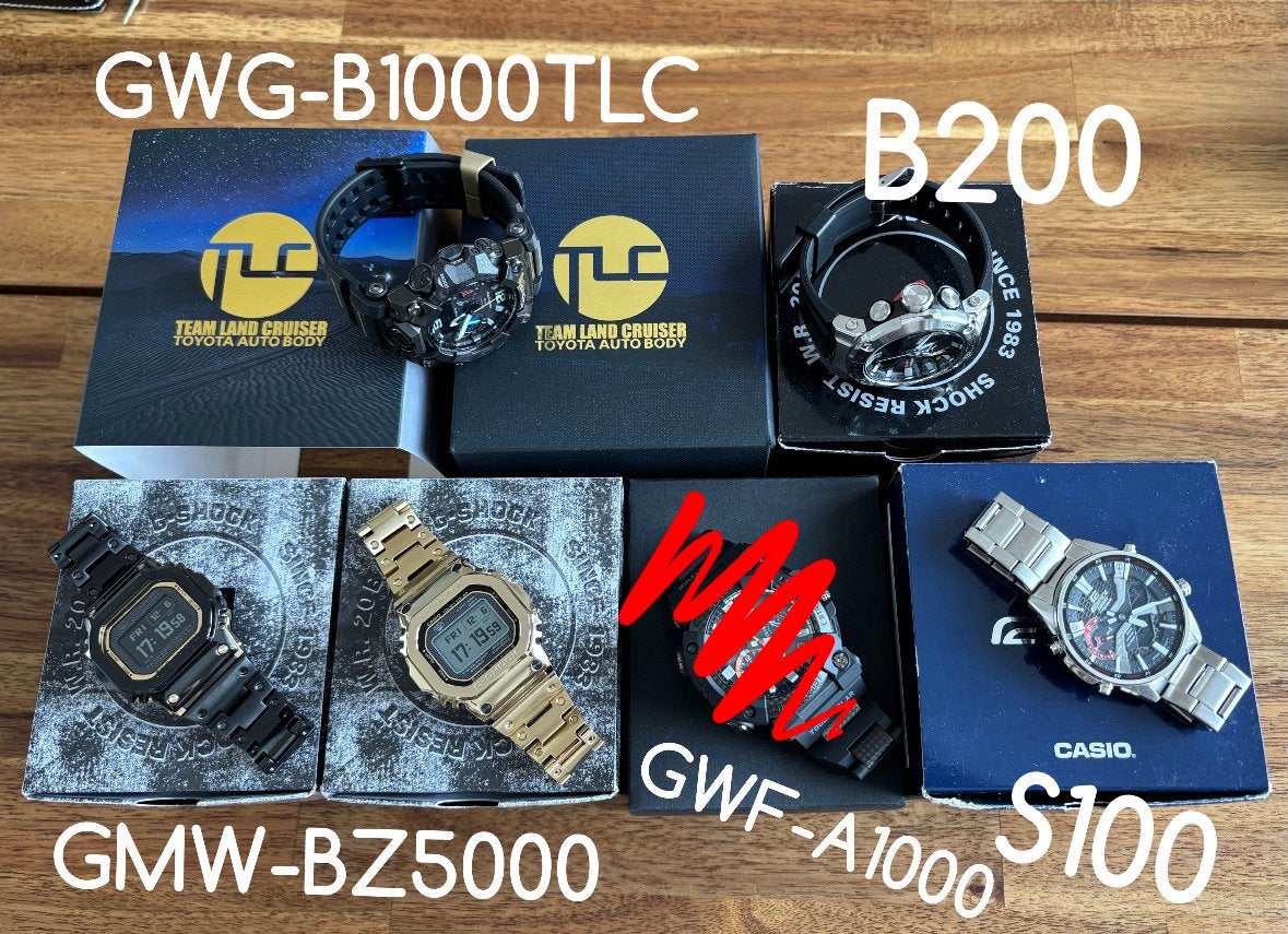 6x Casio G-Shock / Edifice / mudmaster / frogman, Staal, Polshorloge, Ophalen of Verzenden, Zo goed als nieuw