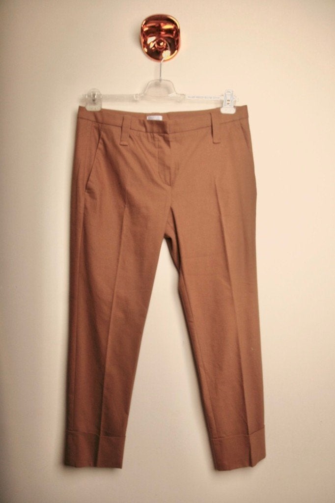 BRUNELLO CUCINELLI mooie en fijne broek 40 Nieuw! Wpr €1000,, Maat 38/40 (M), Bruin, Brunello Cucinelli, Nieuw