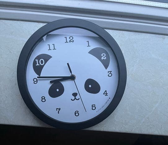 Leuke Panda Wandklok, Wandklok, Analoog, Werkt op batterijen, Ophalen of Verzenden