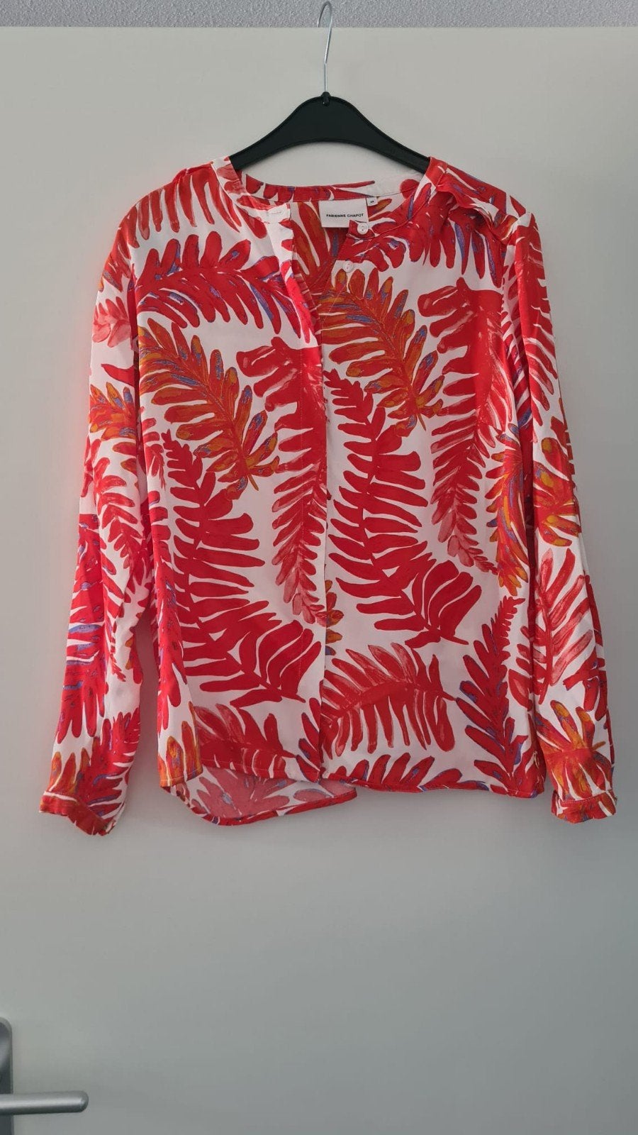Fabienne Chapot blouse maat 36, rood/wit bladprint, Ophalen of Verzenden, Zo goed als nieuw, Fabienne Chapot, Maat 36 (S)