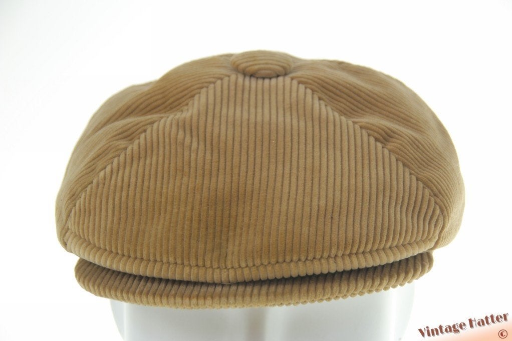 kleine Vintage Paperboy pet beige ribfluweel gevoerd 54, 134 t/m 140, Gebruikt, Jongen of Meisje, Ophalen of Verzenden