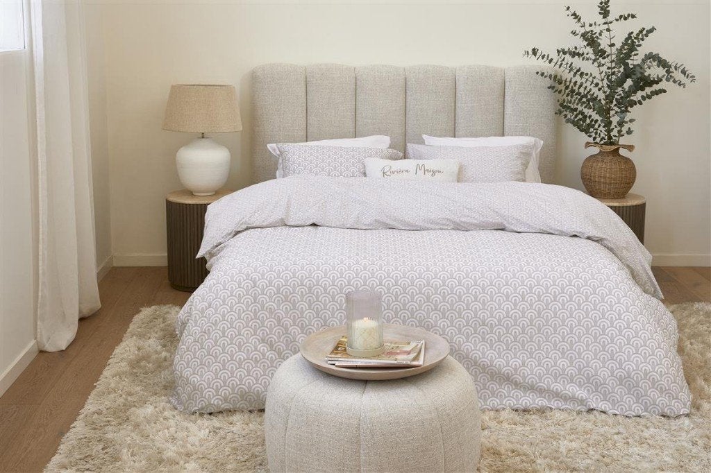 Riviera Maison dekbedovertrek ARCHED PINK half geld, Huis en Inrichting, Slaapkamer | Beddengoed, Eenpersoons, Verzenden, Dekbedovertrek