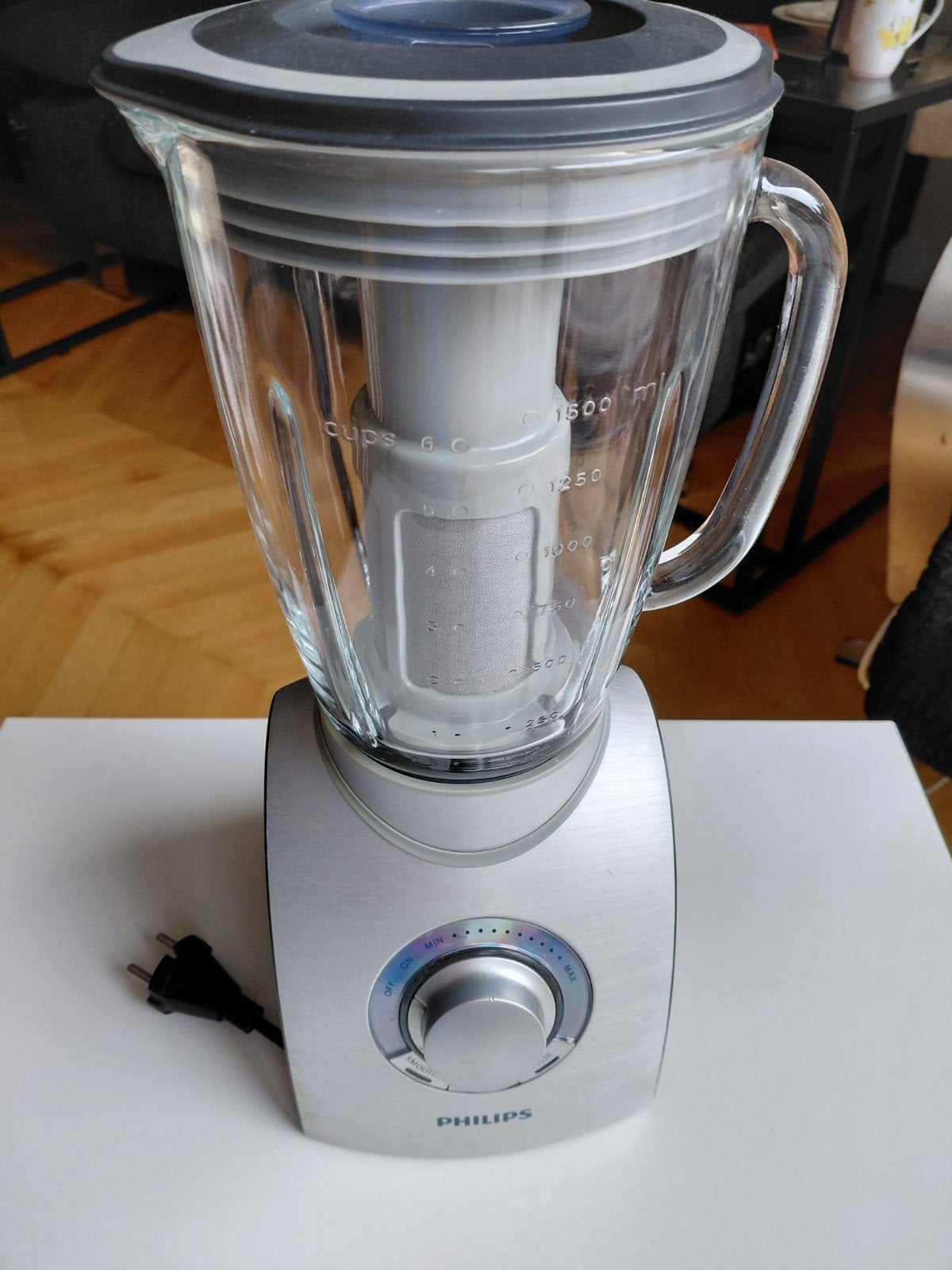 Philips HR2094 Blender - Aluminium, 750W, Witgoed en Apparatuur, Blenders, Ophalen, Gebruikt, Blender