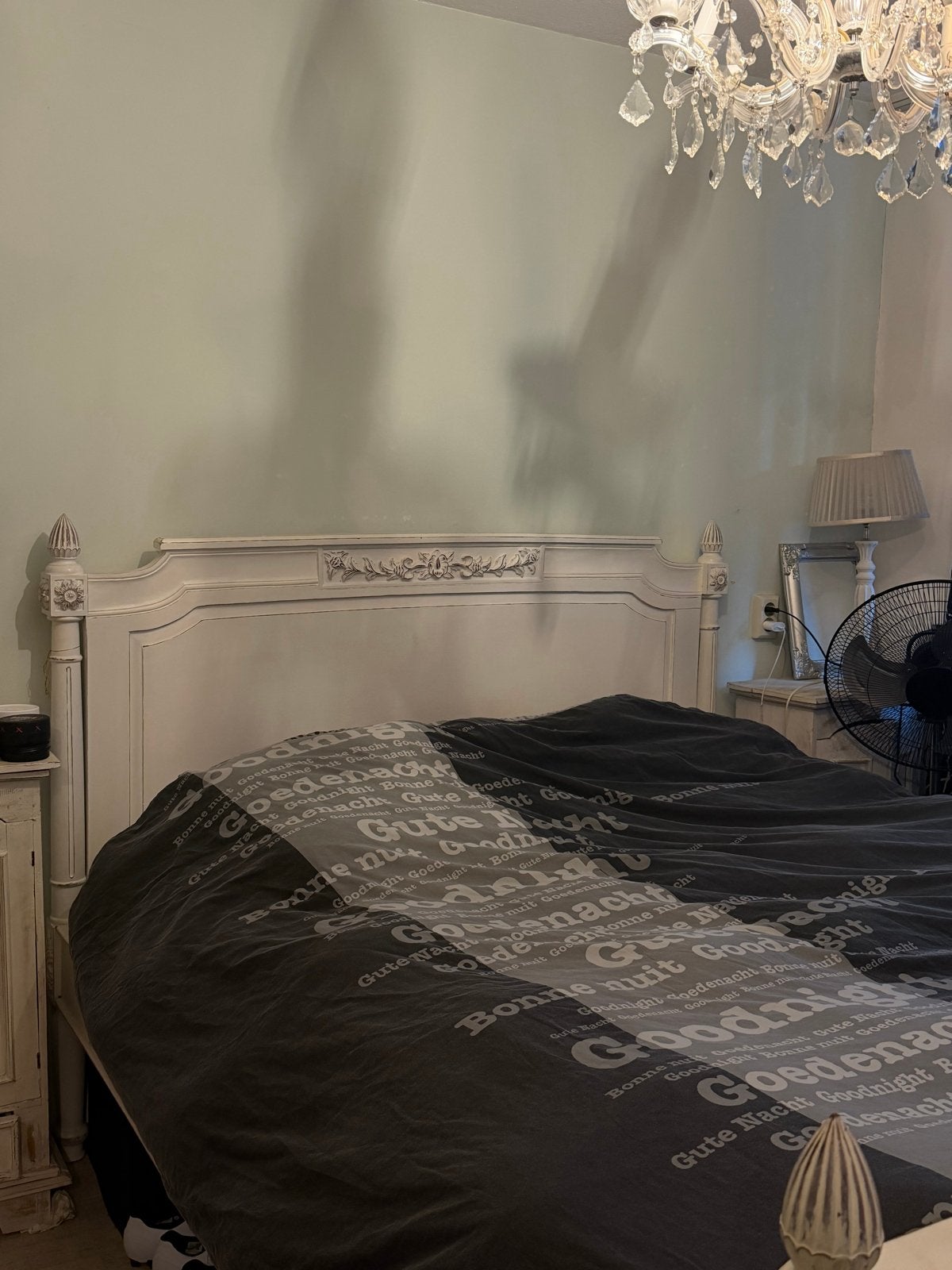 Living Home Tweepersoonsbed - Wit, brocant Design, Ophalen, Gebruikt, Wit, Tweepersoons