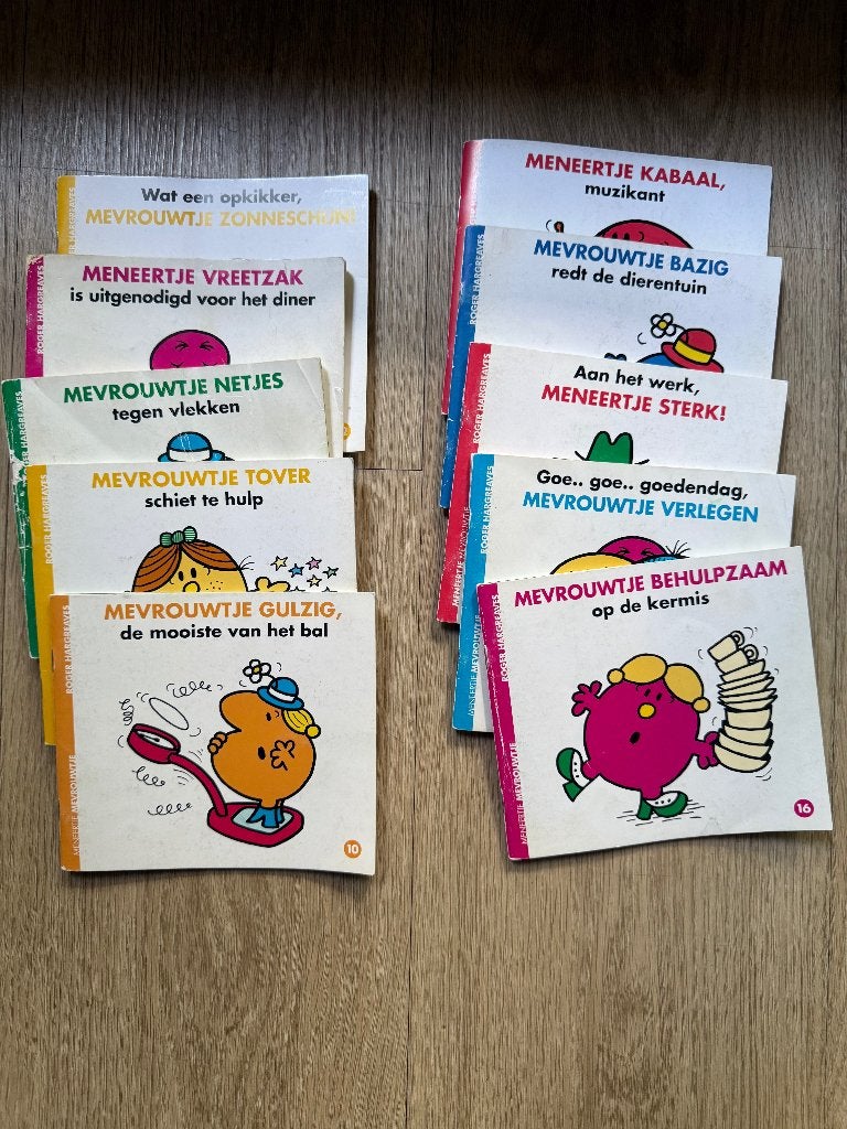 Meneertje en Mevrouwtje boekjes - Set van 10, Fictie algemeen, Roger Hargreaves, Ophalen, Gelezen