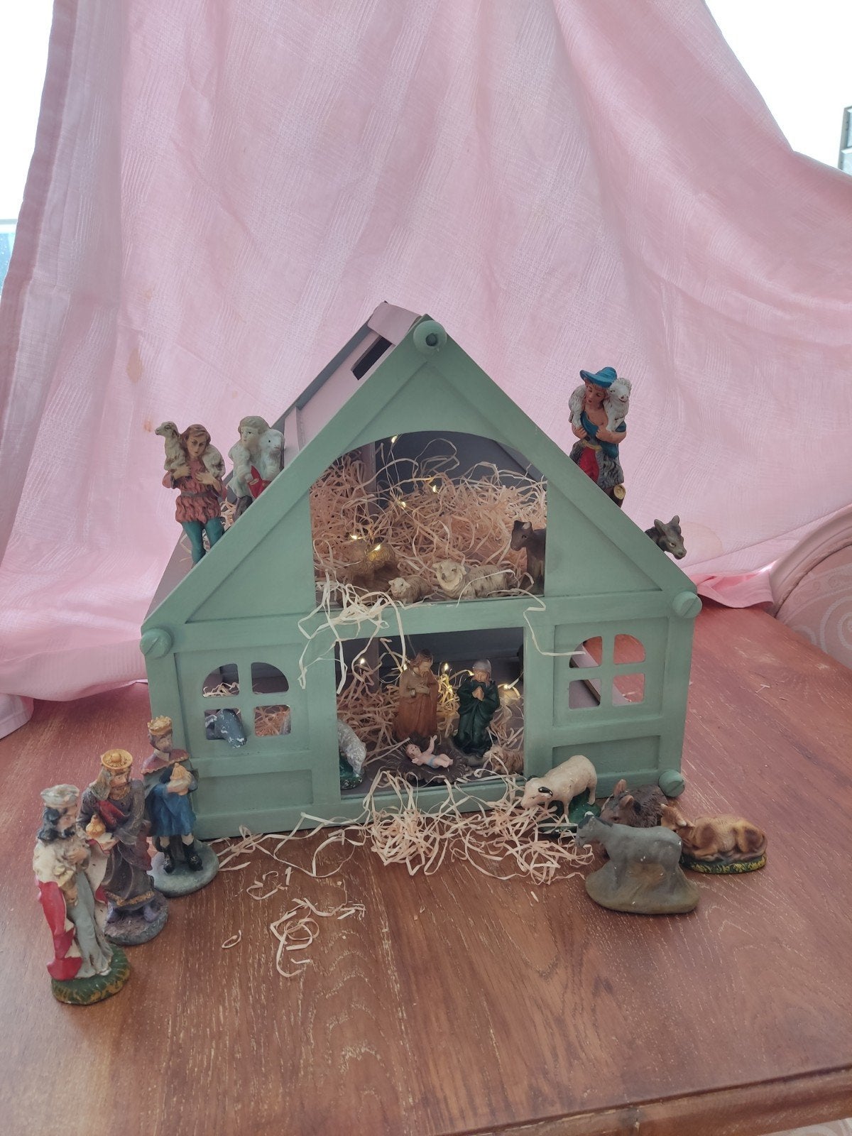 kerststal met inhoud, Ophalen of Verzenden