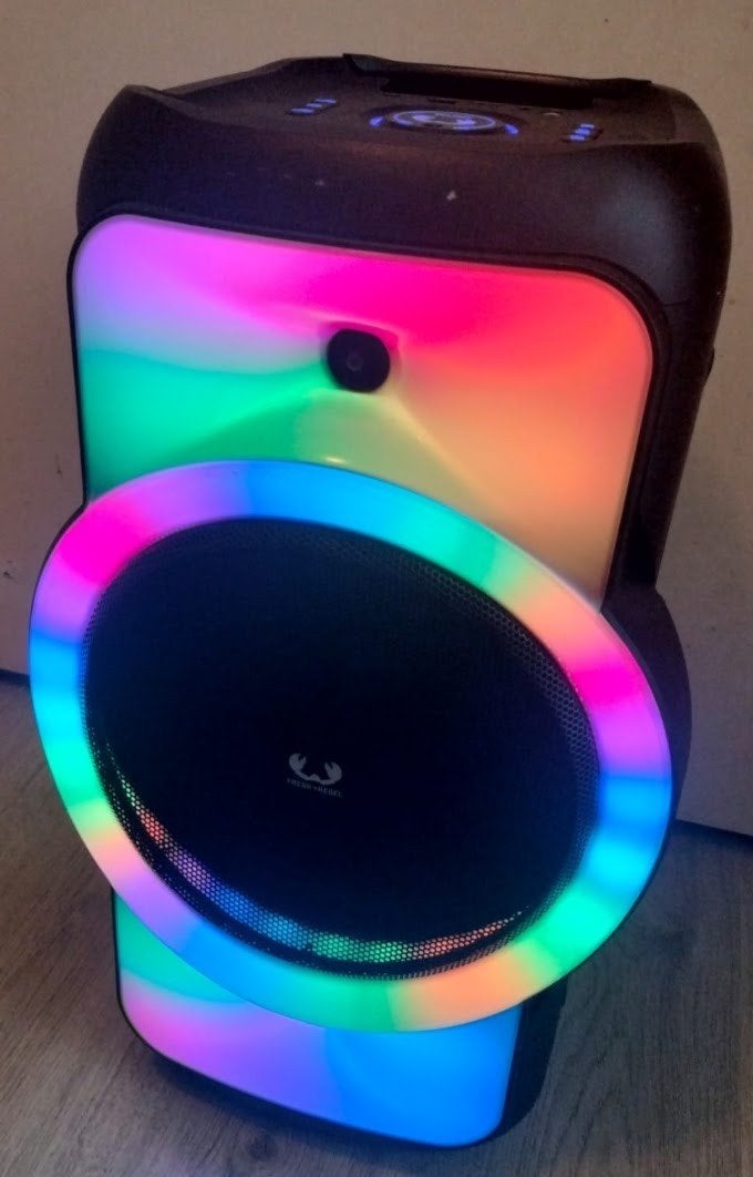 Fresh 'n Rebel Party Speaker met LED-verlichting en wielen, Gebruikt, Party speaker, Bluetooth, Minder dan 60 watt
