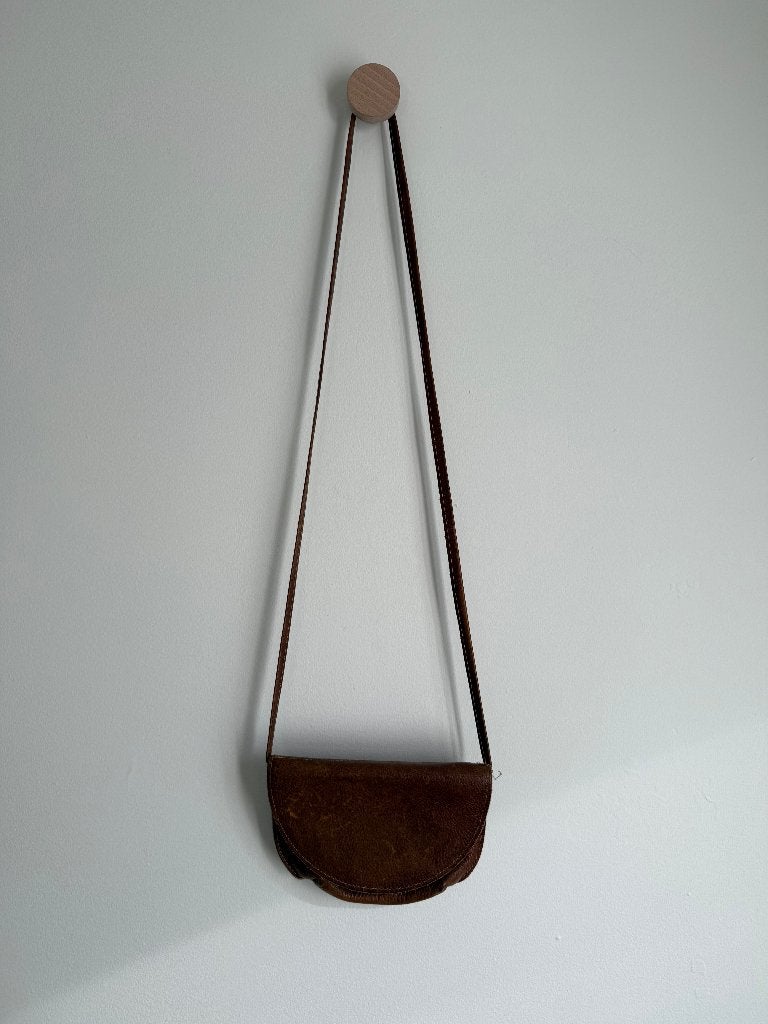 Leren tasje ANNA van Philomijn, Sieraden, Tassen en Uiterlijk, Tassen | Damestassen, Ophalen of Verzenden, Zo goed als nieuw, Bruin