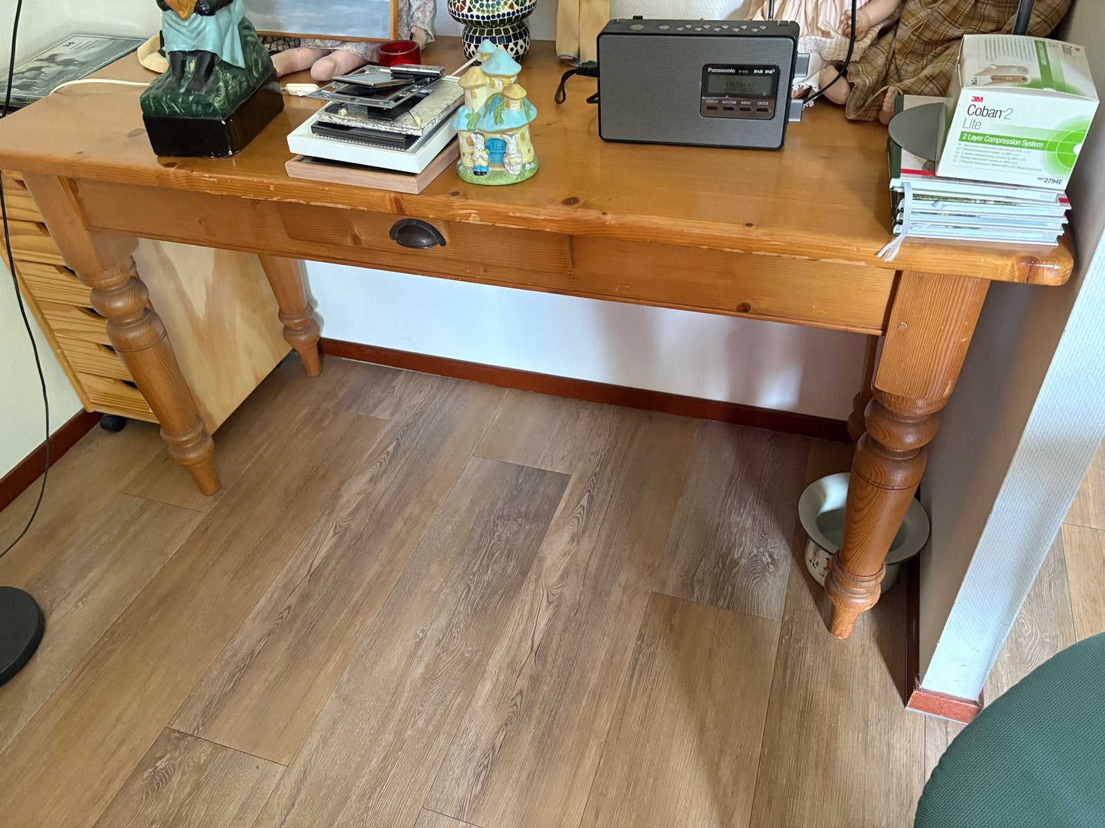 GRATIS Grenen side table met lade 150x81x59 cm, Huis en Inrichting, Ophalen, Gebruikt, 100 tot 150 cm, Grenenhout