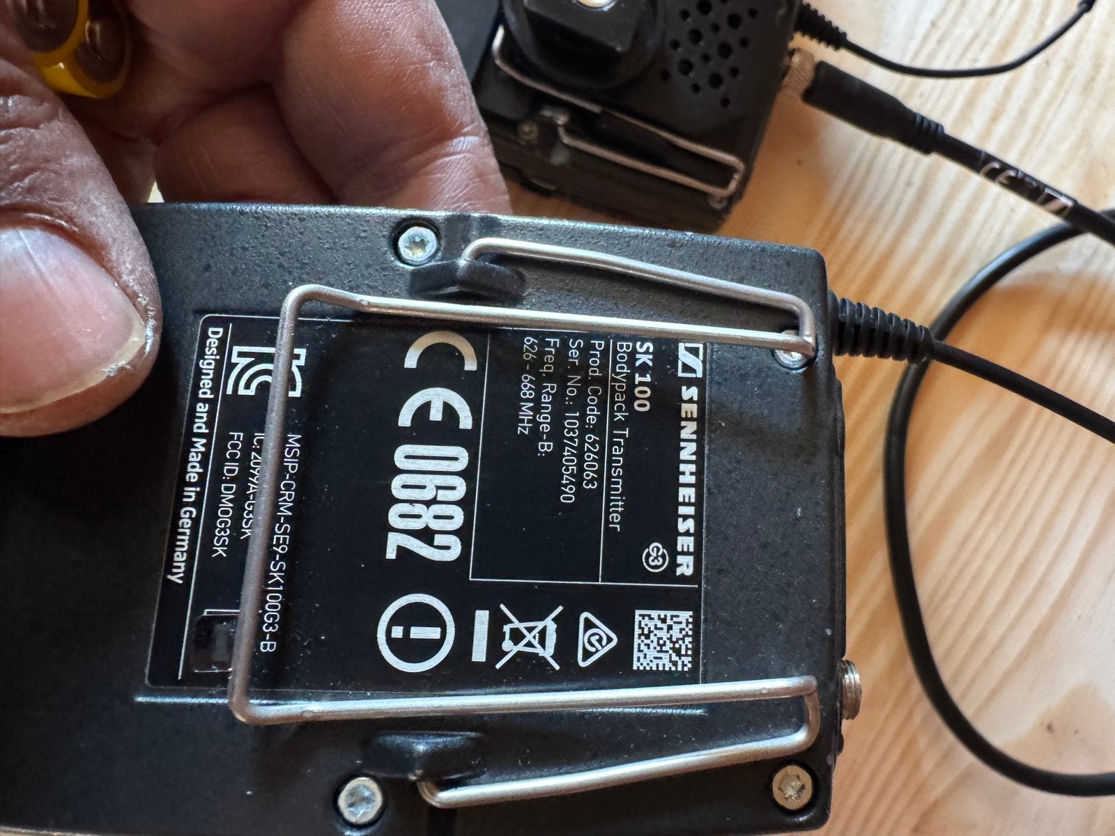 Sennheiser SK 100  g3 b band (Zender en Ontvanger), Ophalen, Gebruikt, Zender en Ontvanger