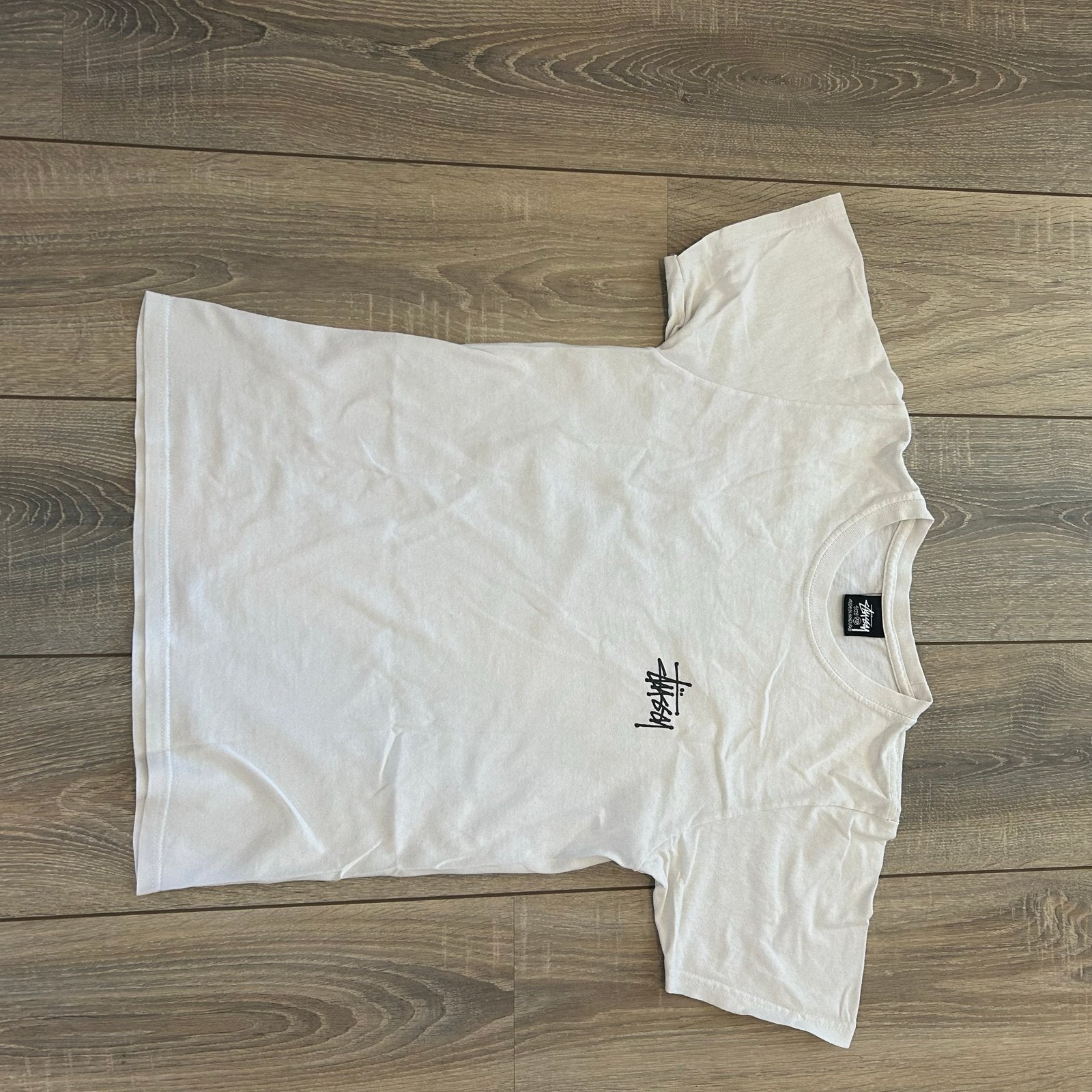 Stussy T-shirt wit met logo - Maat XS, Kleding | Heren, Ophalen of Verzenden, Zo goed als nieuw, Maat 46 (S) of kleiner, Wit