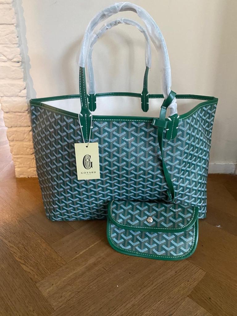 Goyard Shopper Tas Groen met Bijpassend Zakje, Ophalen of Verzenden, Nieuw, Groen, Shopper