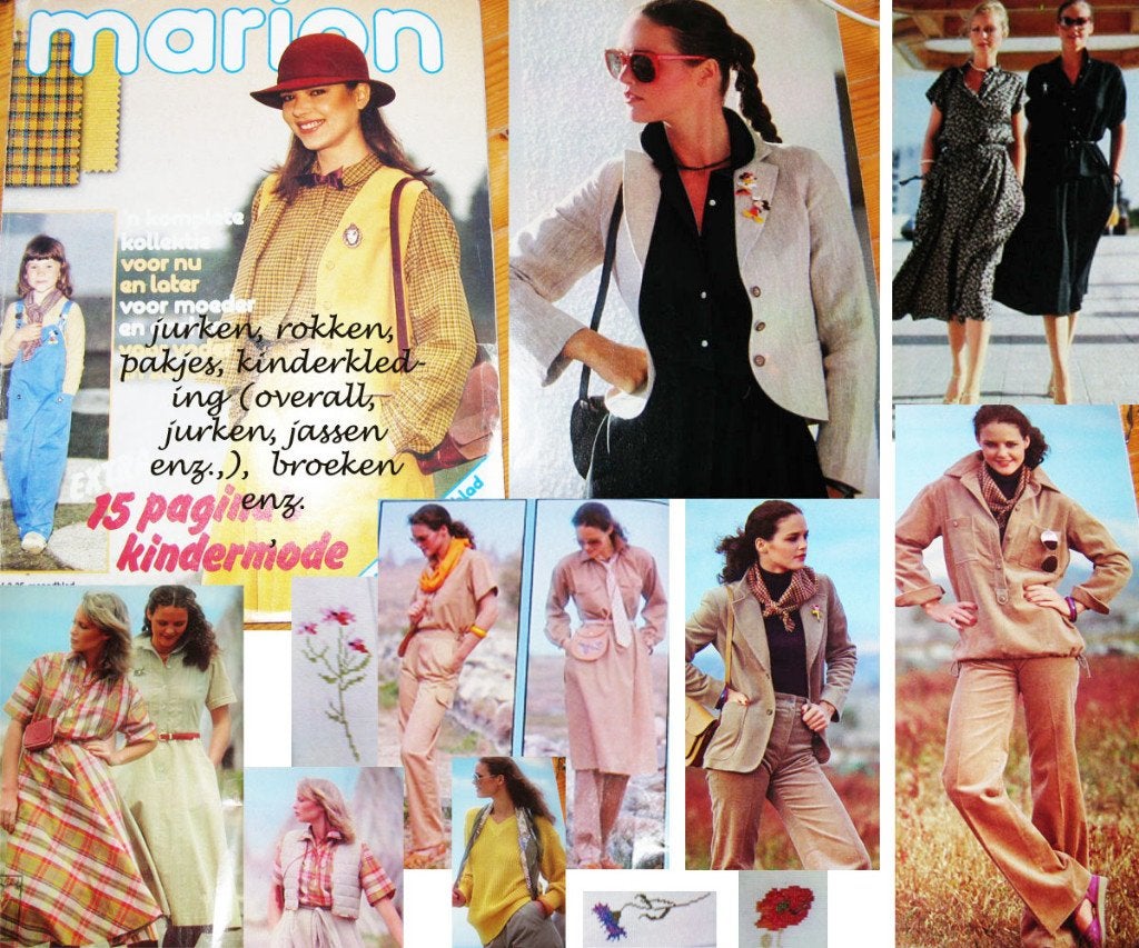 2 Marions mooie kledingpatronen jaren 70 - (8 en 10 /1978), Verzenden, Zo goed als nieuw, Vrouw, Marion