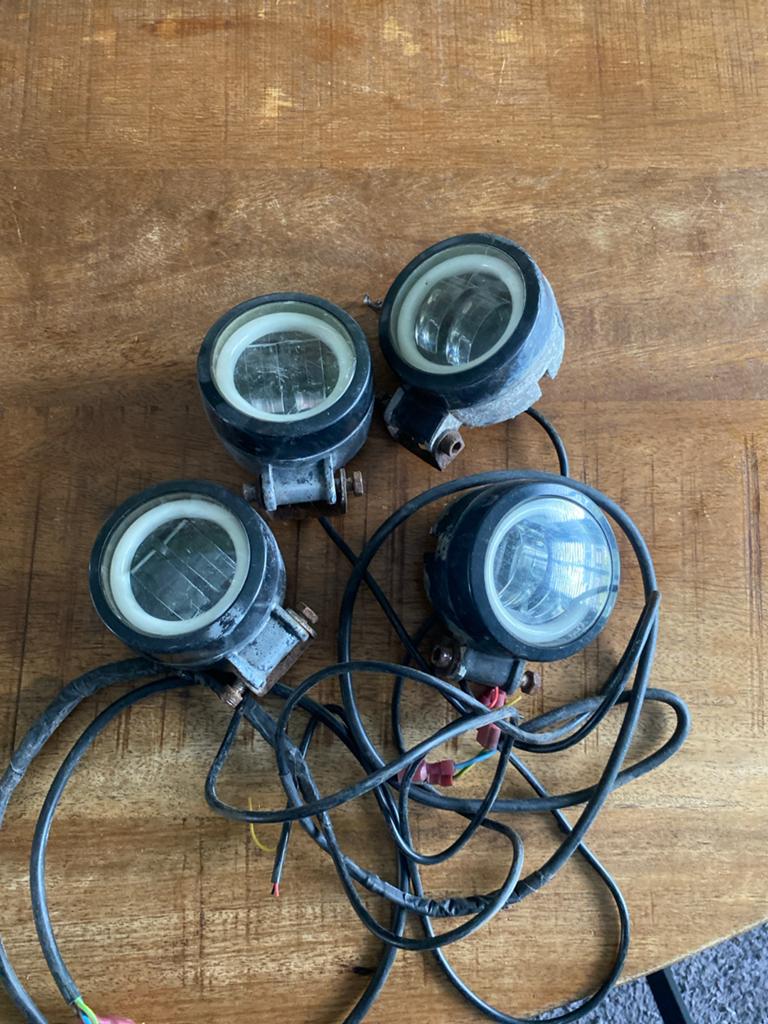 Set van 4 gebruikte LED-verstralers voor auto/motor, Ophalen of Verzenden