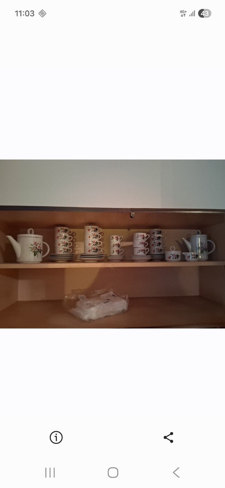 Villeroy&Boch Vintage theeservies met bloemmotief - compleet, Gebruikt, Keramiek, Ophalen of Verzenden, Overige stijlen