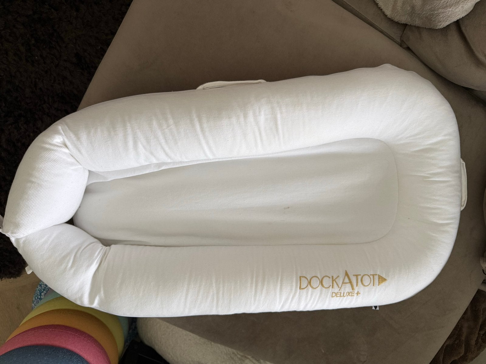 DockATot Deluxe+ babynestje wit, Ophalen of Verzenden, Zo goed als nieuw