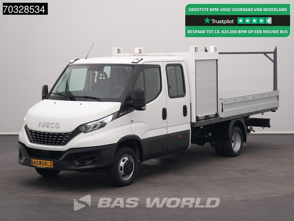 Iveco Daily 50C18 3.0L Automaat Open Laadbak met Kist Dubbel, Automaat, Gebruikt, Euro 6, 4 cilinders