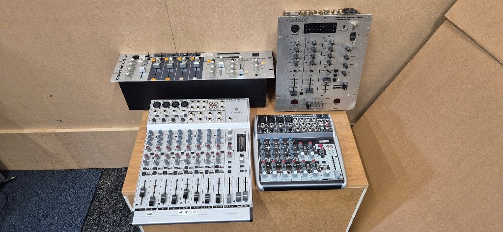 4 x Mengpaneel Behringer + JBSystems, Ophalen of Verzenden, Gebruikt, 5 tot 10 kanalen