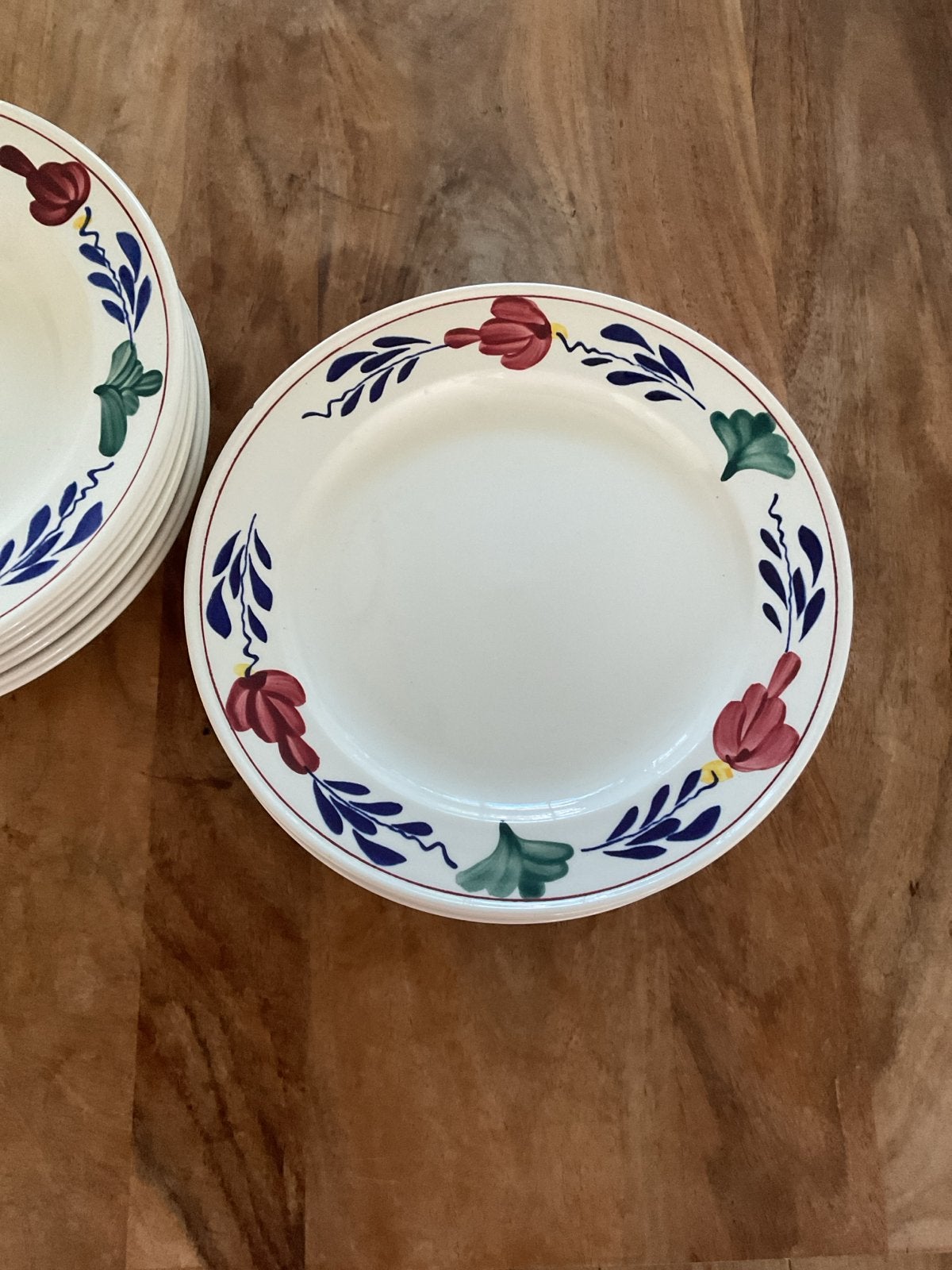 5 Dessert- en 7 soepborden, 24 cm, Ophalen, Gebruikt, Keramiek, Landelijk/Boerenbont