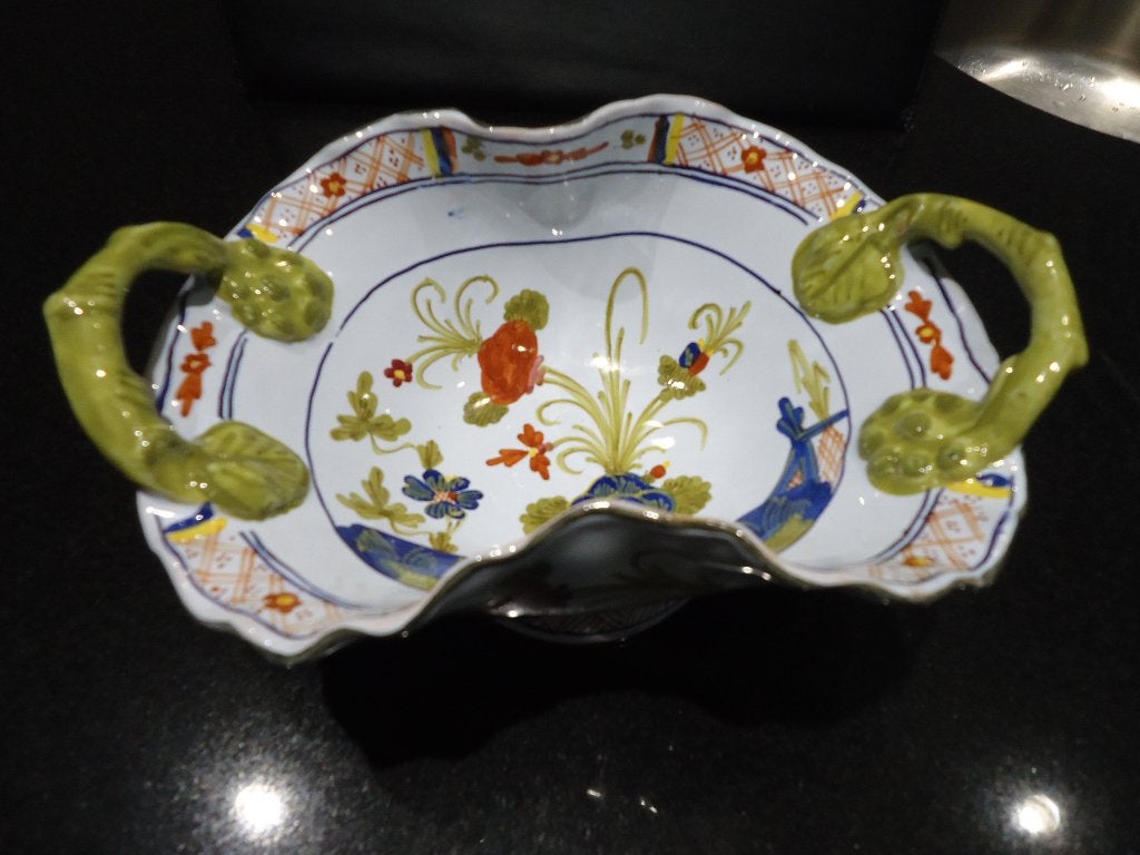 vintage GAROFANO FAENZA majolica IT ceramic mandje corbeille, Antiek en Kunst, Ophalen of Verzenden