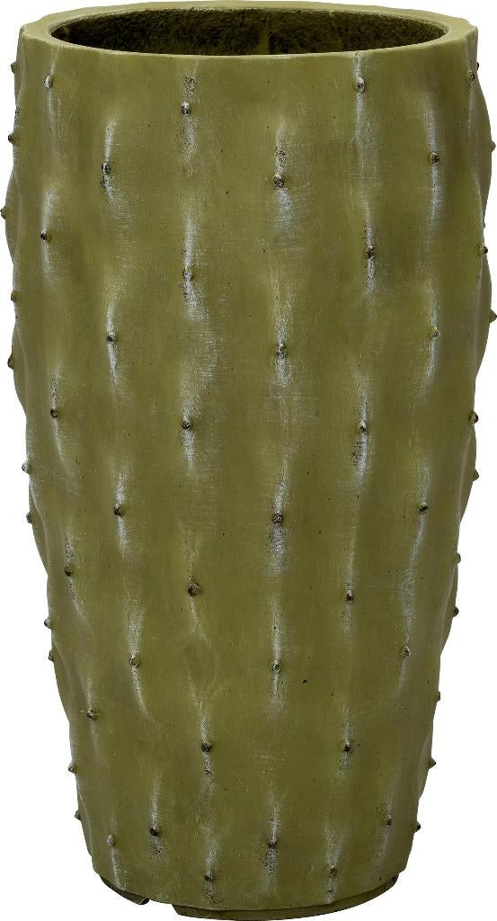 Bloempot Cactus groen D 28 H 49 cm, Ophalen, Overige materialen, Rond, Nieuw