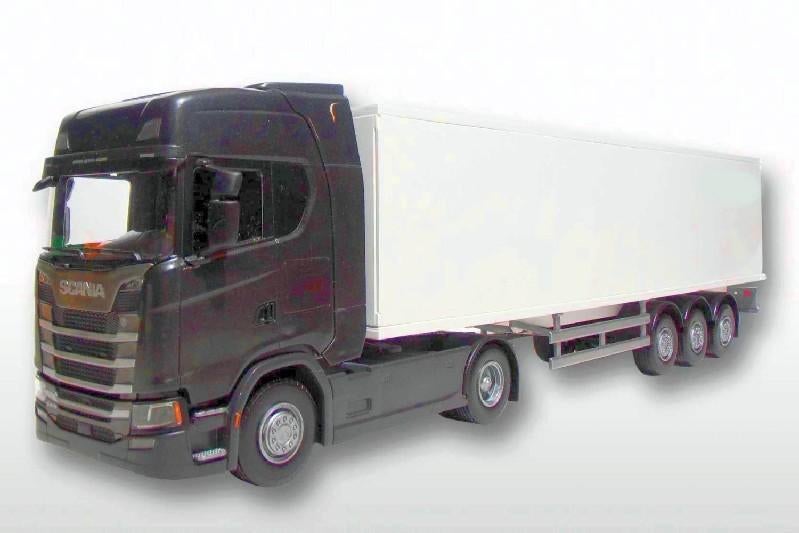 Scania S410 4x2 Zwart met Oplegger - EMEK 1:24, Hobby en Vrije tijd, Overige merken, Nieuw, Ophalen of Verzenden, EMEK