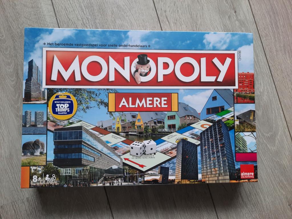 Monopoly Almere - Het beroemde vastgoedspel, Vijf spelers of meer, Ophalen of Verzenden, Gebruikt, Brand