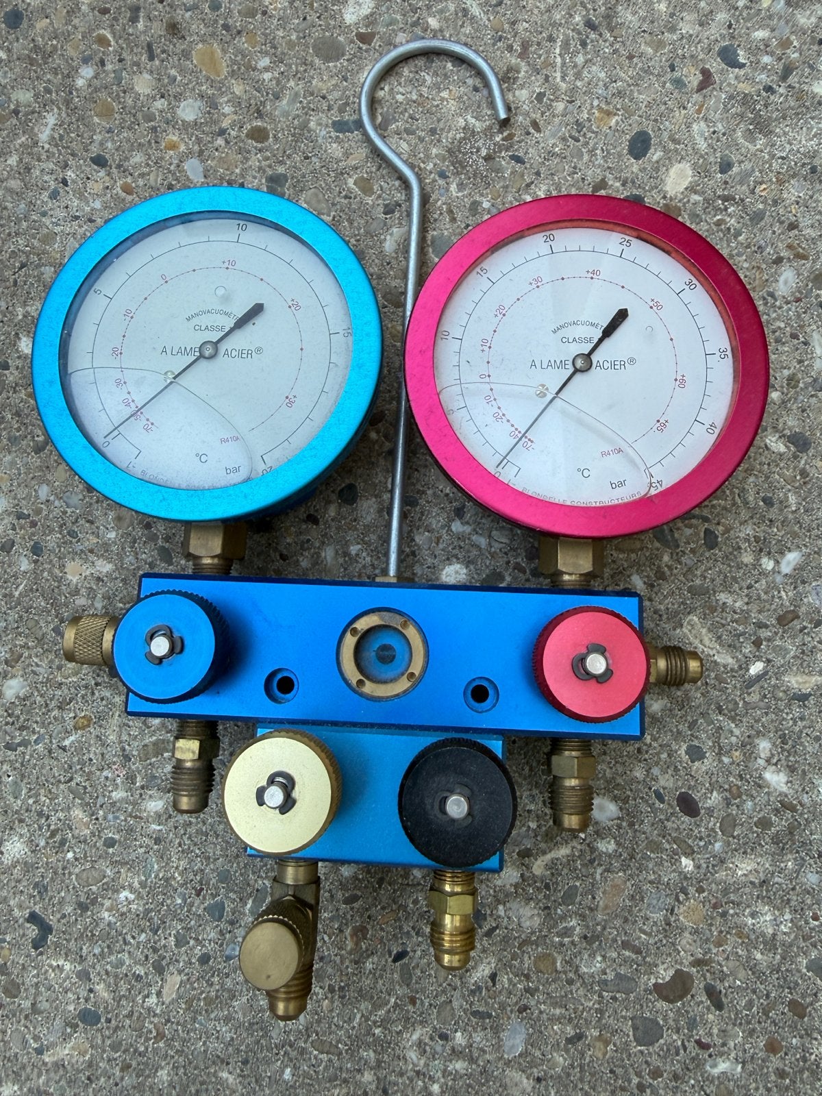 Manifold met 4 kranen voor R410A koelmiddel manometer airco, Ophalen, Nieuw
