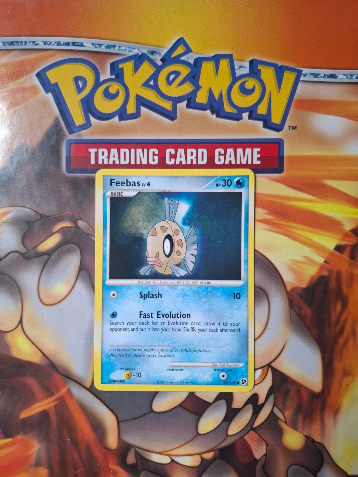 Feebas 67/106 DP Great Encounters pokemon kaart, Ophalen of Verzenden, Zo goed als nieuw, Losse kaart