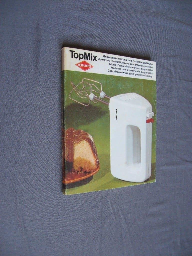 GEBRUIKSAANWIJZING TopMix van Krups; recepten in 5 talen, Ophalen of Verzenden, Gelezen